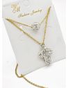 SET DE COLLAR, DIJE Y ARETES EN ACERO INOXIDABLE 316L