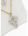 SET DE COLLAR, DIJE Y ARETES EN ACERO INOXIDABLE 316L