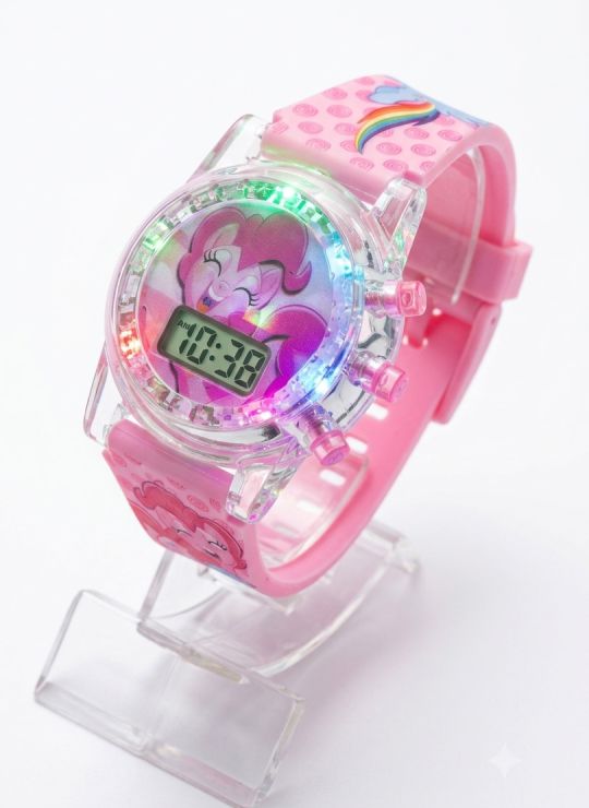 RELOJ INFANTIL LUCES DE COLORES DIGITAL/PERSONAJES/