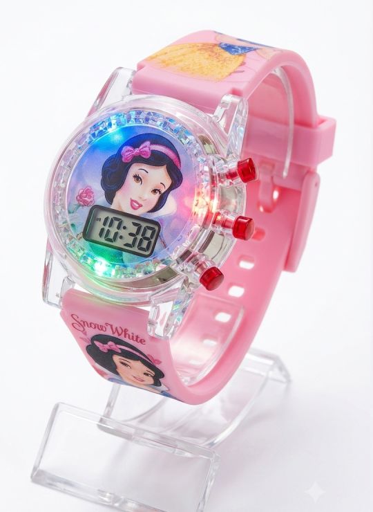RELOJ INFANTIL LUCES DE COLORES DIGITAL/PERSONAJES/