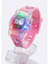 RELOJ INFANTIL LUCES DE COLORES DIGITAL/PERSONAJES/