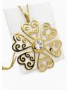 SET DE COLLAR, DIJE Y ARETES EN ACERO INOXIDABLE 316L