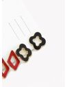 SET DE ARETES X 3 CRISTALES SURTIDO/ACERO INOXIDABLE