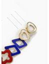 SET DE ARETES X 3 CRISTALES SURTIDO/ACERO INOXIDABLE