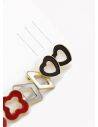 SET DE ARETES X 3 CRISTALES SURTIDO/ACERO INOXIDABLE
