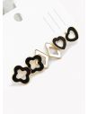 SET DE ARETES X 3 CRISTALES SURTIDO/ACERO INOXIDABLE