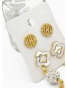 SET DE ARETES X 3 CRISTALES SURTIDO/ACERO INOXIDABLE