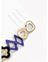 SET DE ARETES X 3 CRISTALES SURTIDO/ACERO INOXIDABLE