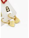 SET DE ARETES X 3 CRISTALES SURTIDO/ACERO INOXIDABLE