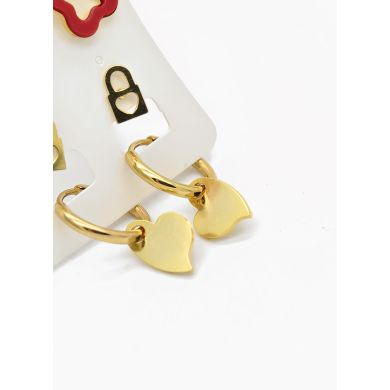 SET DE ARETES X 3 CRISTALES SURTIDO/ACERO INOXIDABLE