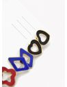 SET DE ARETES X 3 CRISTALES SURTIDO/ACERO INOXIDABLE