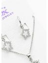 SET DE COLLAR Y DIJE EN RODIO CON MICROCIRCIONES / GARANTIA