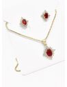 SET DE COLLAR Y DIJE EN RODIO CON MICROCIRCIONES / GARANTIA