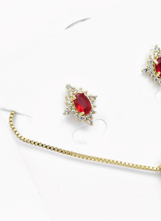 SET DE COLLAR Y DIJE EN RODIO CON MICROCIRCIONES / GARANTIA