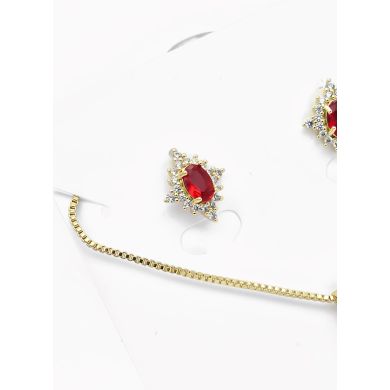 SET DE COLLAR Y DIJE EN RODIO CON MICROCIRCIONES / GARANTIA