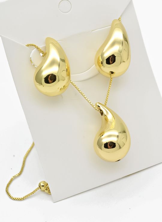 SET DE COLLAR Y DIJE EN RODIO CON MICROCIRCIONES / GARANTIA