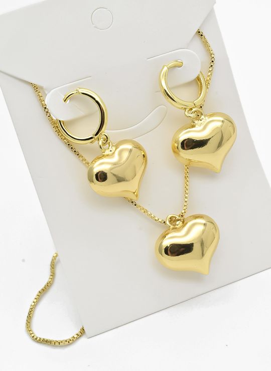 SET DE COLLAR Y DIJE EN RODIO CON MICROCIRCIONES / GARANTIA