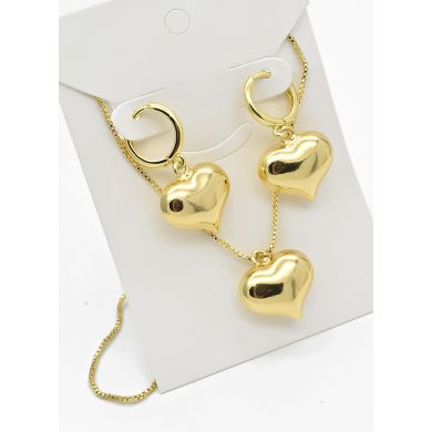 SET DE COLLAR Y DIJE EN RODIO CON MICROCIRCIONES / GARANTIA