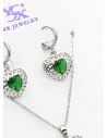 SET DE COLLAR Y DIJE EN RODIO CON MICROCIRCIONES / GARANTIA