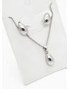 SET DE COLLAR Y DIJE EN RODIO CON MICROCIRCIONES / GARANTIA