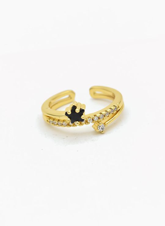 ANILLO GRADUABLE RODIO XUPING YXZ CRISTALES
