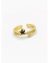 ANILLO GRADUABLE RODIO XUPING YXZ CRISTALES
