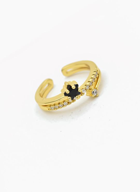 ANILLO GRADUABLE RODIO XUPING YXZ CRISTALES