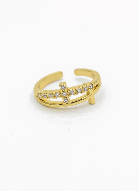 ANILLO GRADUABLE RODIO XUPING YXZ CRISTALES