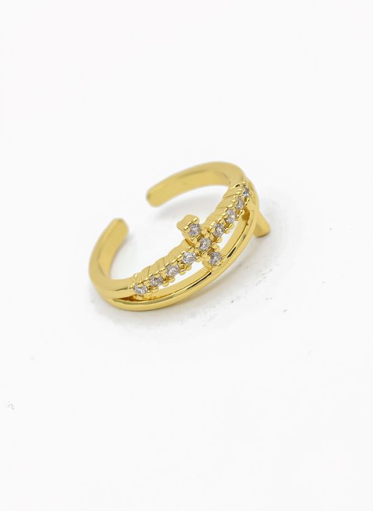 ANILLO GRADUABLE RODIO XUPING YXZ CRISTALES