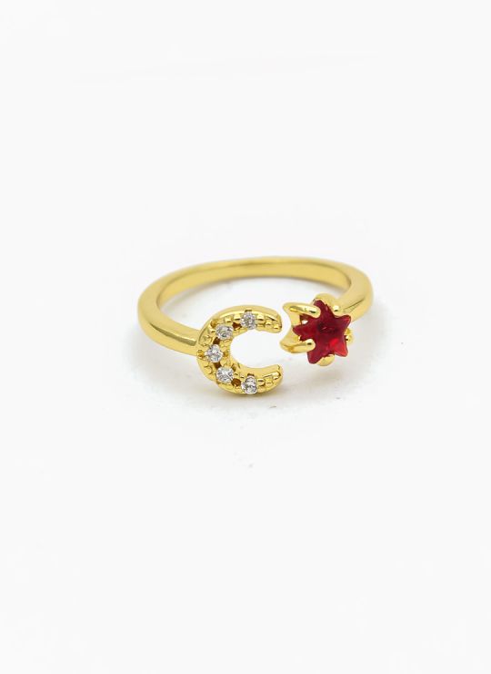 ANILLO GRADUABLE RODIO XUPING YXZ CRISTALES
