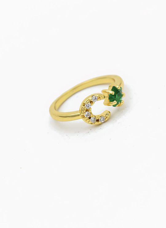 ANILLO GRADUABLE RODIO XUPING YXZ CRISTALES