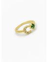 ANILLO GRADUABLE RODIO XUPING YXZ CRISTALES