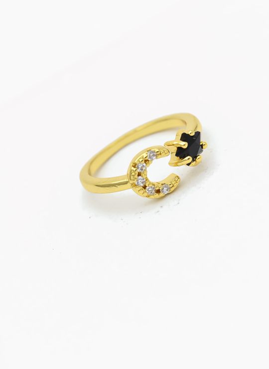 ANILLO GRADUABLE RODIO XUPING YXZ CRISTALES