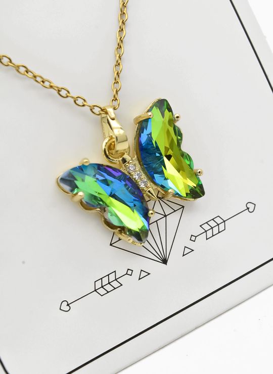 SET DE COLLAR, DIJE Y ARETES EN ACERO INOXIDABLE 316L