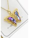 SET DE COLLAR, DIJE Y ARETES EN ACERO INOXIDABLE 316L