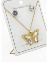 SET DE COLLAR, DIJE Y ARETES EN ACERO INOXIDABLE 316L