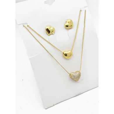 SET DE COLLAR Y DIJE EN RODIO CON MICROCIRCIONES / GARANTIA