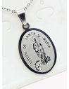 SET DE COLLAR Y DIJE EN RODIO CON MICROCIRCIONES / GARANTIA