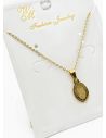 SET DE COLLAR, DIJE EN ACERO CRISTALES INOXIDABLE 316L