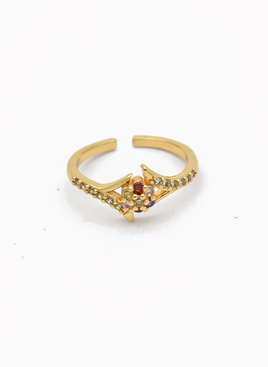 ANILLO GRADUABLE RODIO XUPING YXZ CRISTALES