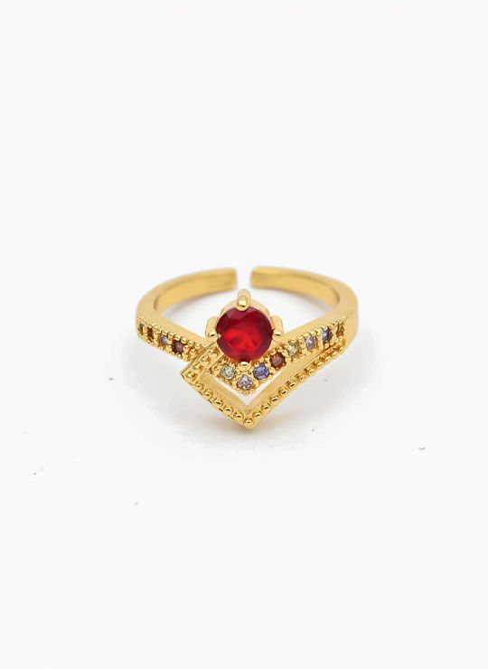 ANILLO GRADUABLE RODIO XUPING YXZ CRISTALES