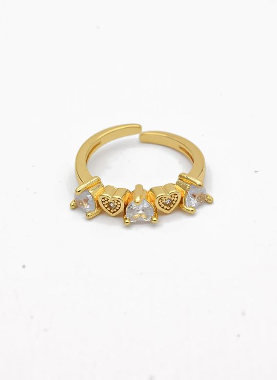 ANILLO GRADUABLE RODIO XUPING YXZ CRISTALES