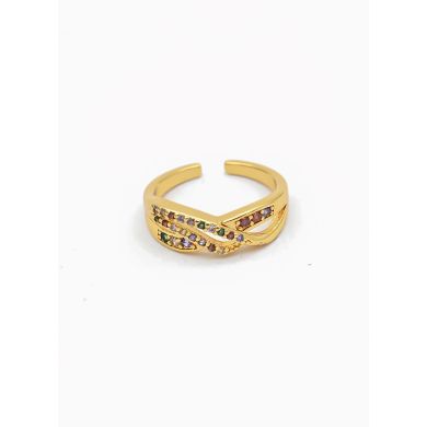 ANILLO GRADUABLE RODIO XUPING YXZ CRISTALES