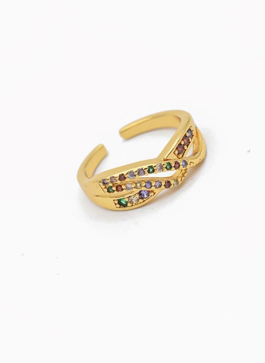 ANILLO GRADUABLE RODIO XUPING YXZ CRISTALES