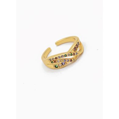 ANILLO GRADUABLE RODIO XUPING YXZ CRISTALES