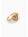 ANILLO GRADUABLE RODIO XUPING YXZ CRISTALES