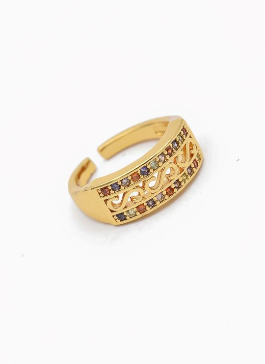 ANILLO GRADUABLE RODIO XUPING YXZ CRISTALES