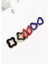SET DE ARETES X 3 CRISTALES SURTIDO/ACERO INOXIDABLE
