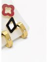 SET DE ARETES X 3 CRISTALES SURTIDO/ACERO INOXIDABLE