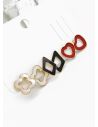 SET DE ARETES X 3 CRISTALES SURTIDO/ACERO INOXIDABLE